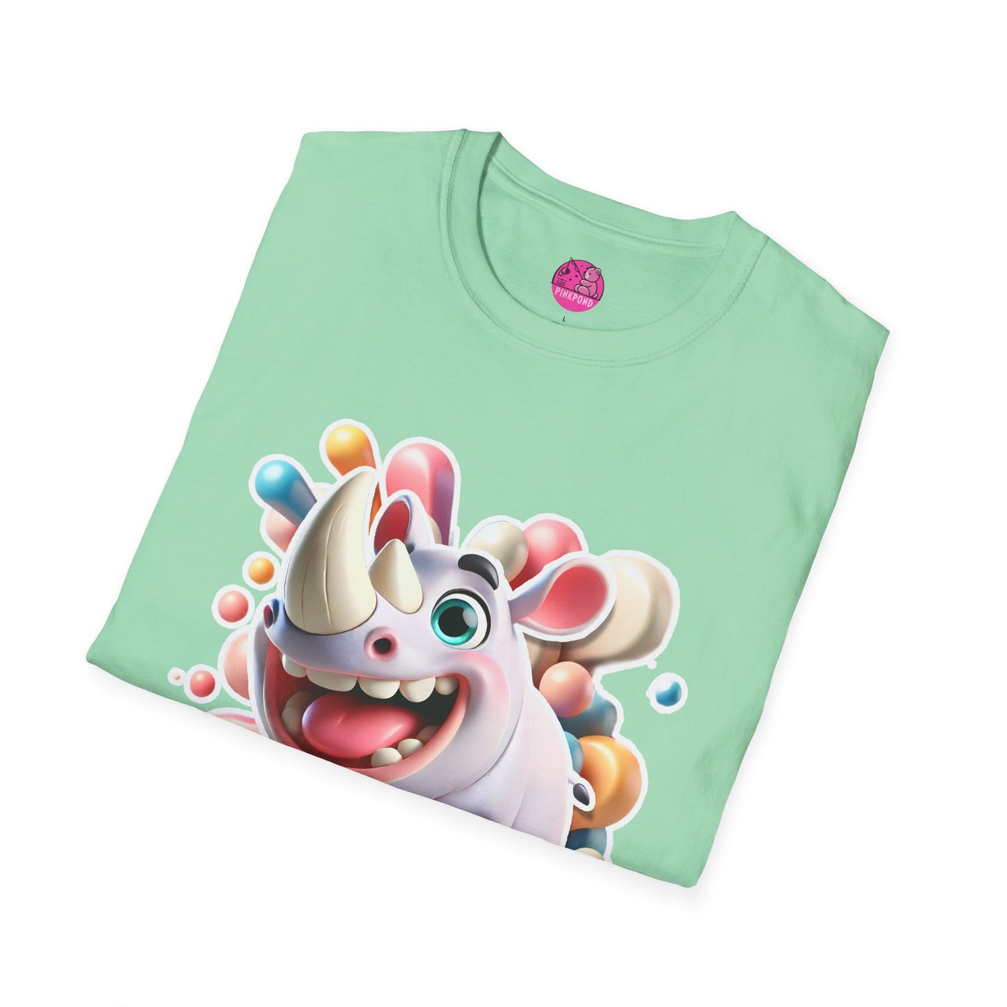 Ronnie the Rhino T-Shirt – Big Energy, Bigger Smiles! - Unisex Softstyle Tee