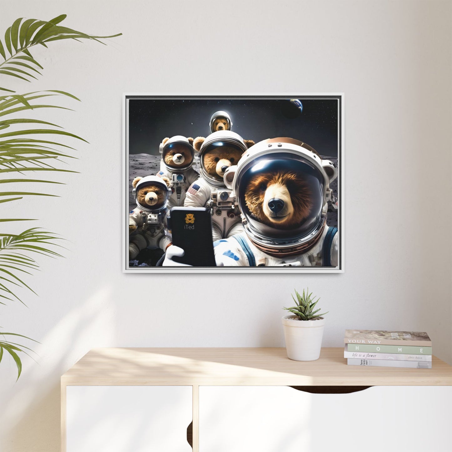 Canvas Print - Mooning Bear Selfie by Andrew McCarter