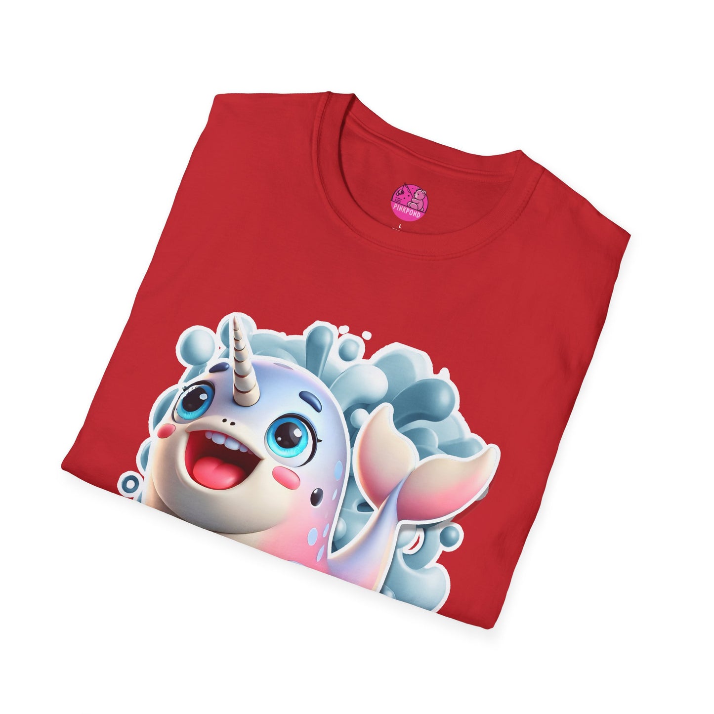 Nelly the Narwhal T-Shirt – The Ocean’s Most Magical Smile! - Unisex Softstyle Tee