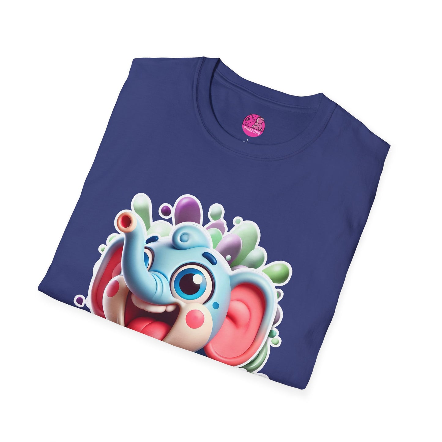 Eugene the Elephant T-Shirt - Unisex Softstyle Tee with Big Ears and Playful Charm