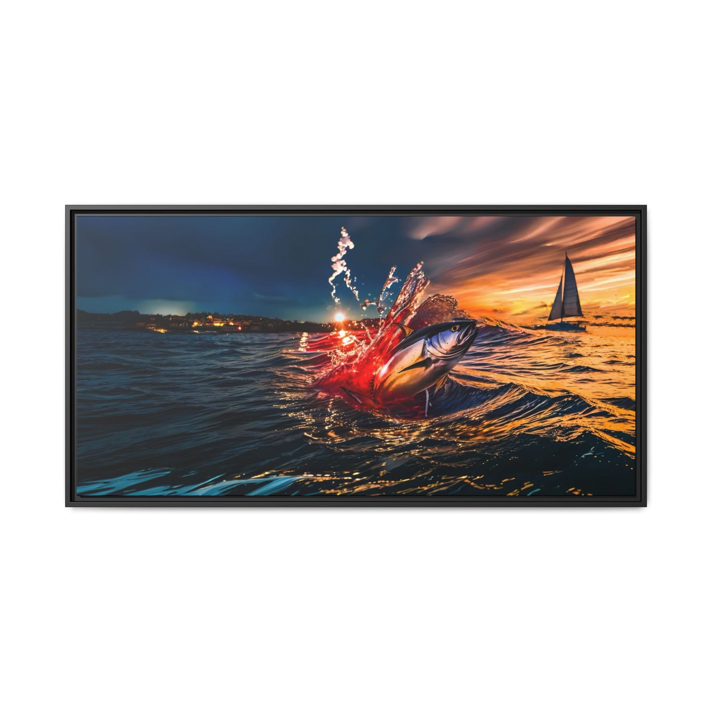 "The Leap" by Andrew McCarter - Ocean Canvas Art.