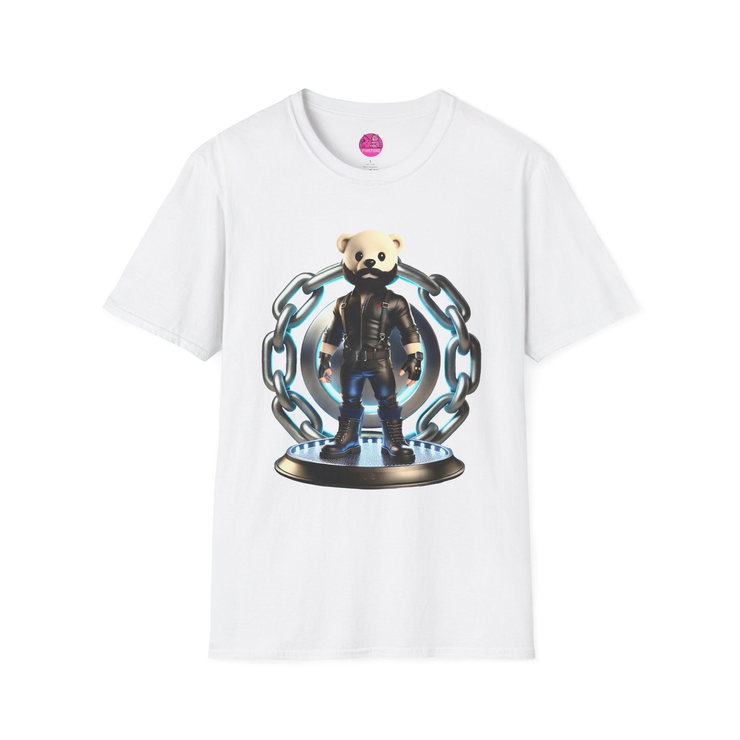 Hot Leather Cub Unisex Softstyle T-Shirt | Fierce and Fun Bear Tee with Leather-Clad Sass