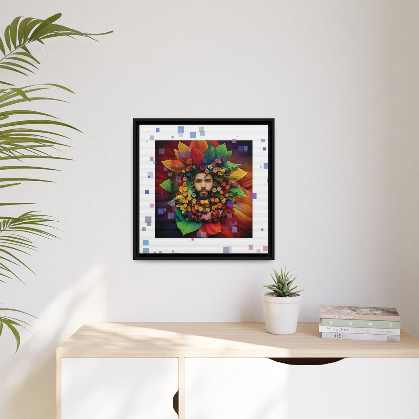 'Flourish: The Modern Green Man' canvas print By Andrew McCarter