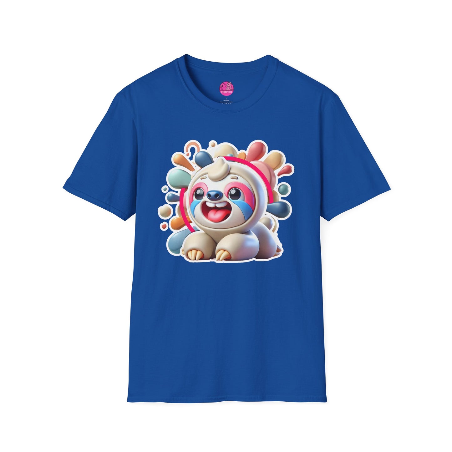 Sylvester Sloth Chill Tee - Laid-Back and Playful Unisex Softstyle T-Shirt for Sloth Lovers