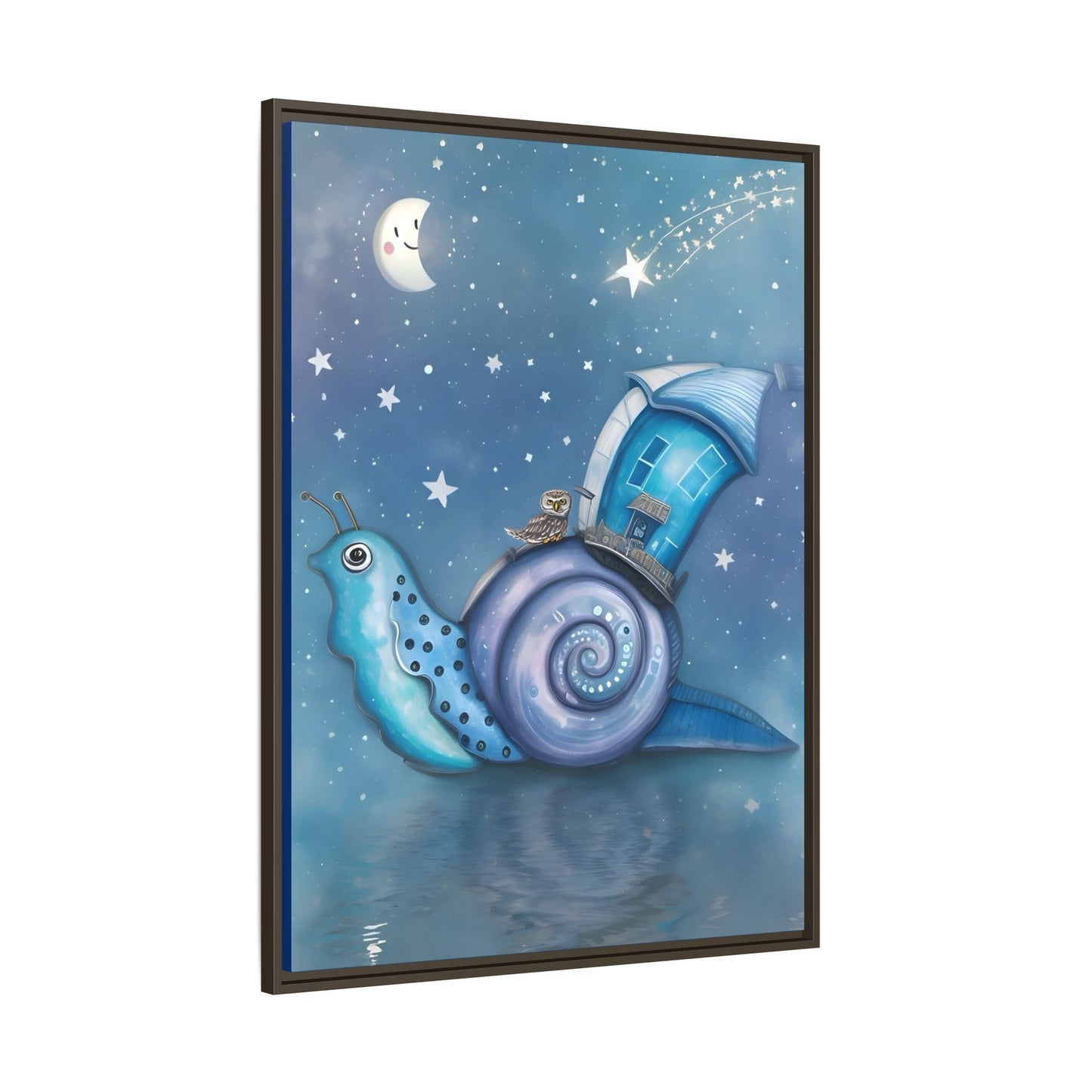 The Owl and the Snail Glided Upon a Sea of Stars by Andrew McCarter  - Canvas Print