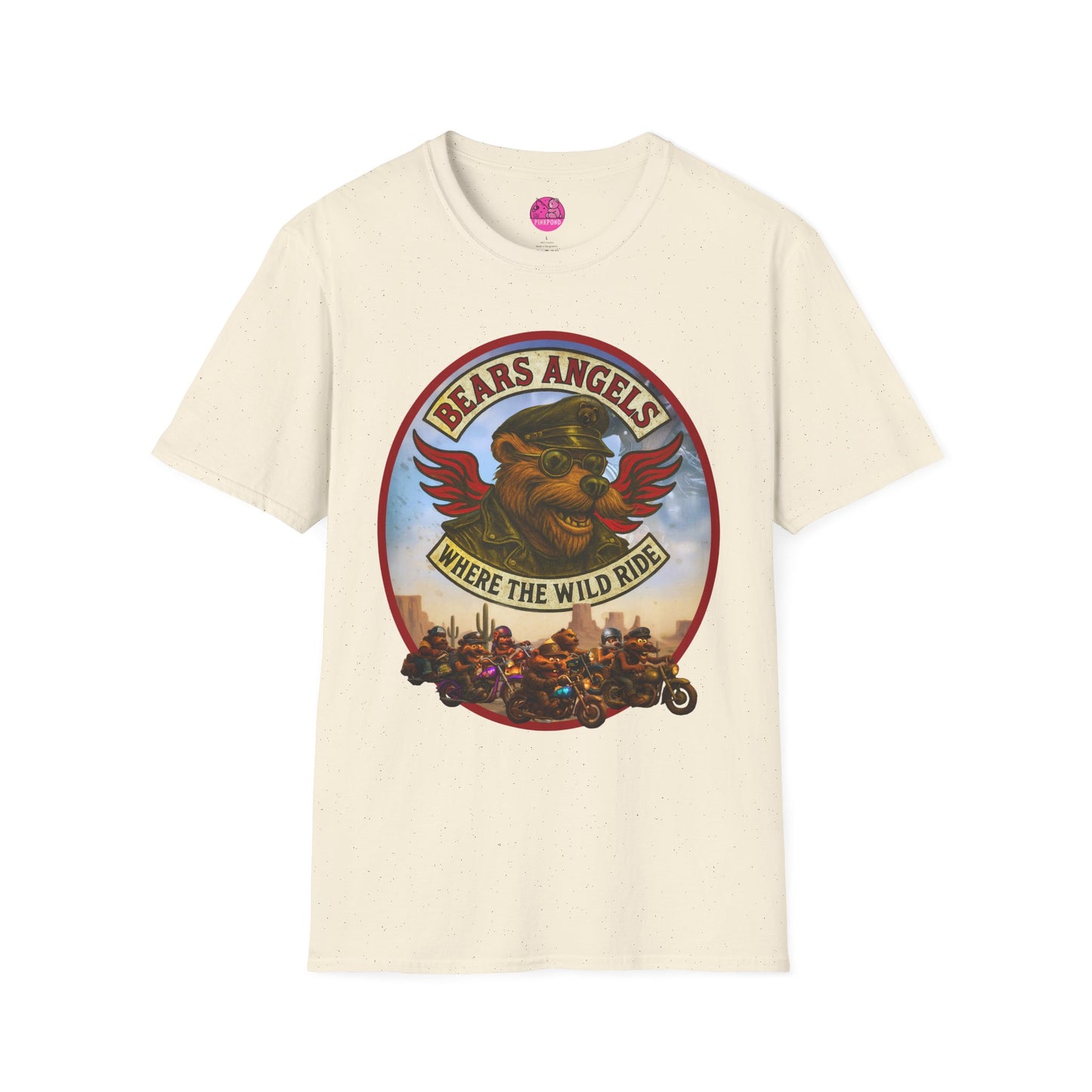 Biker Bear T-Shirt - Bears Angels Roundel, Ride With Pride
