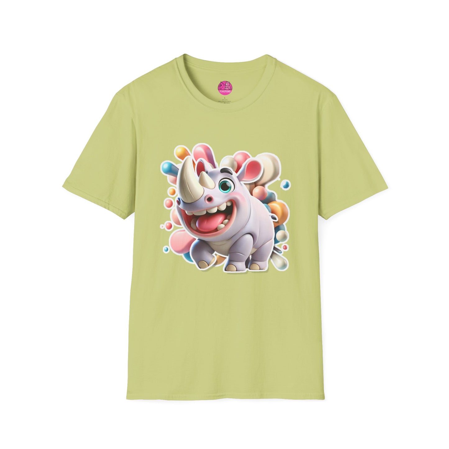 Ronnie the Rhino T-Shirt – Big Energy, Bigger Smiles! - Unisex Softstyle Tee