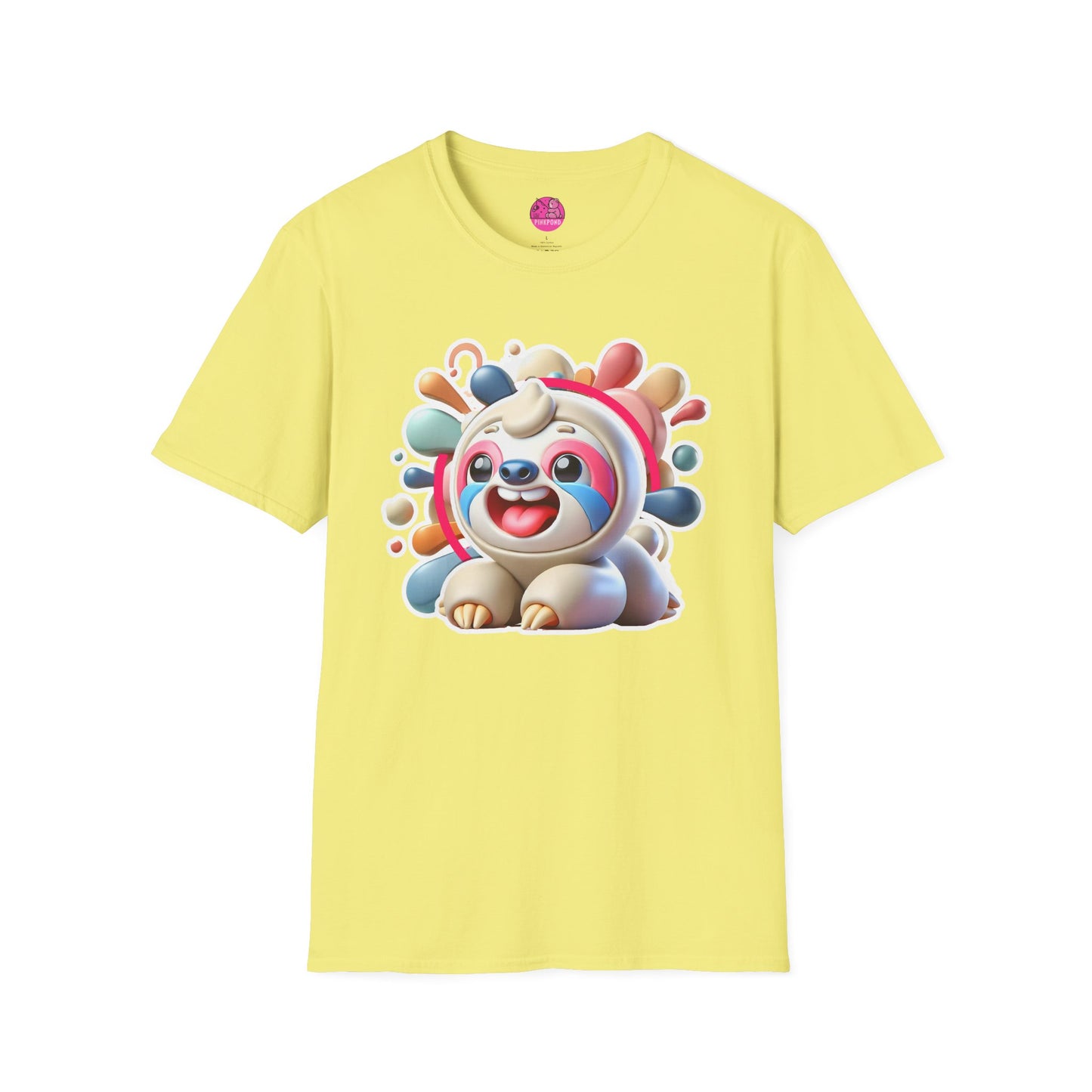 Sylvester Sloth Chill Tee - Laid-Back and Playful Unisex Softstyle T-Shirt for Sloth Lovers