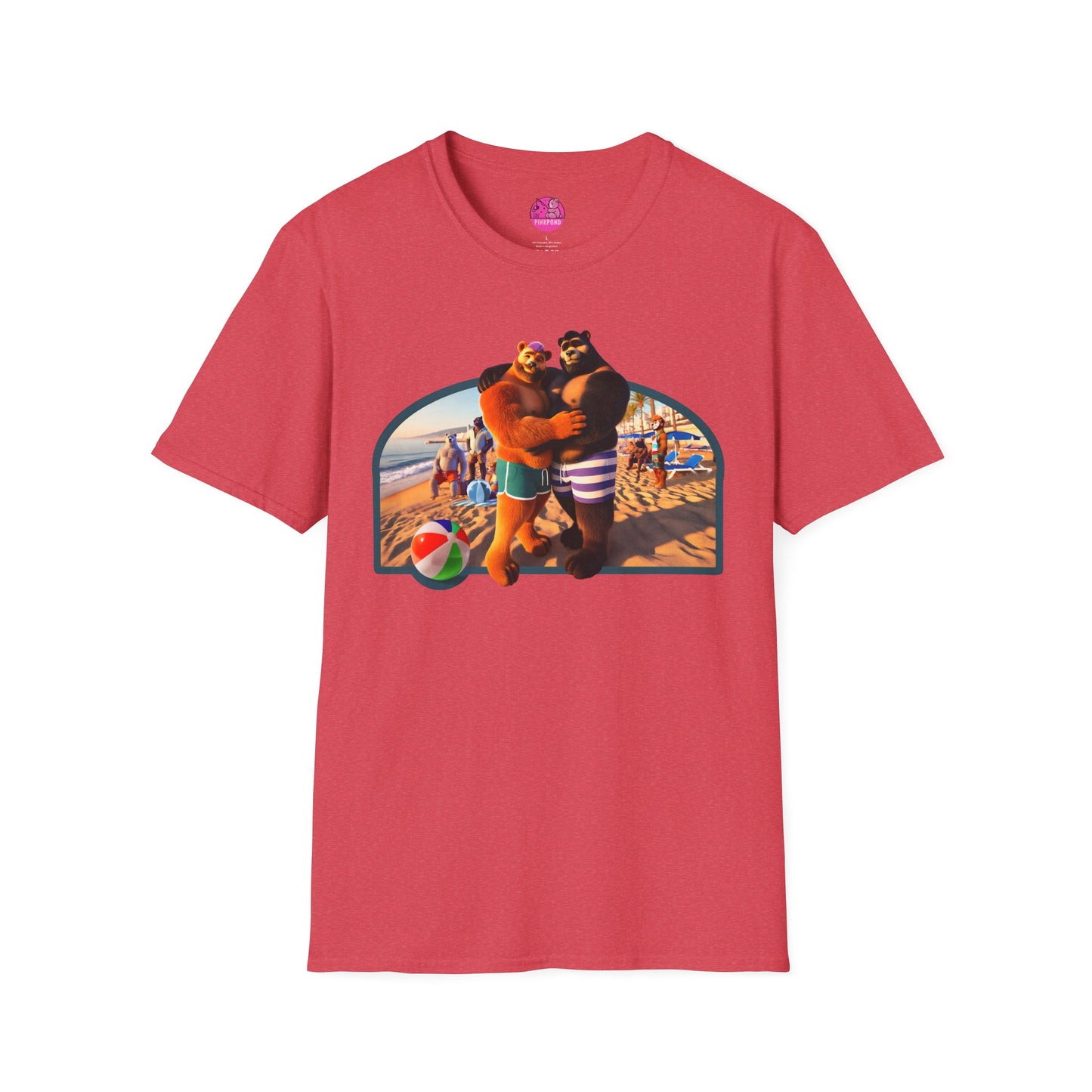 Beach Life Bears Unisex T-Shirt - Mikey & Max Tee by PinkPond