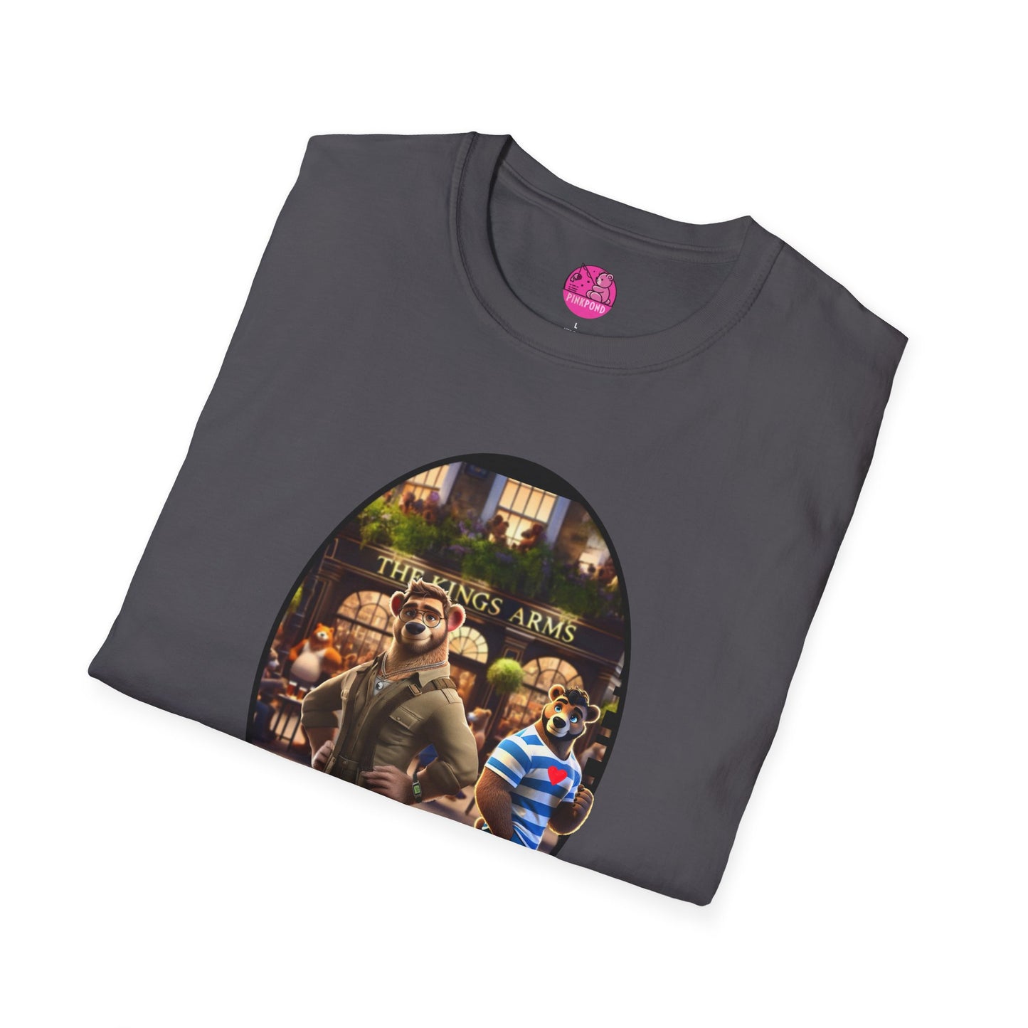 Retro Bear Scene T-Shirt - Fly-by Cruise at the Kings Arms