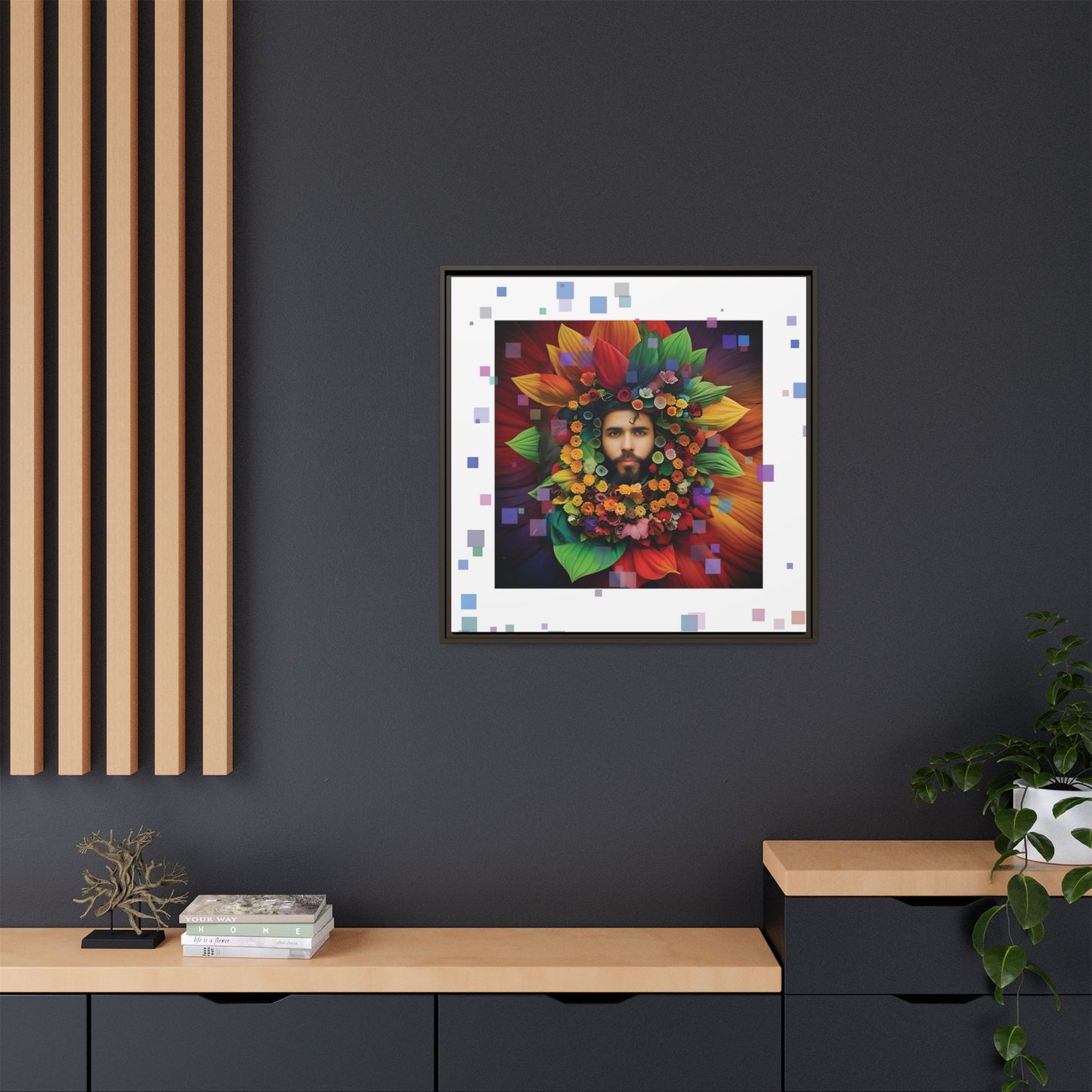'Flourish: The Modern Green Man' canvas print By Andrew McCarter