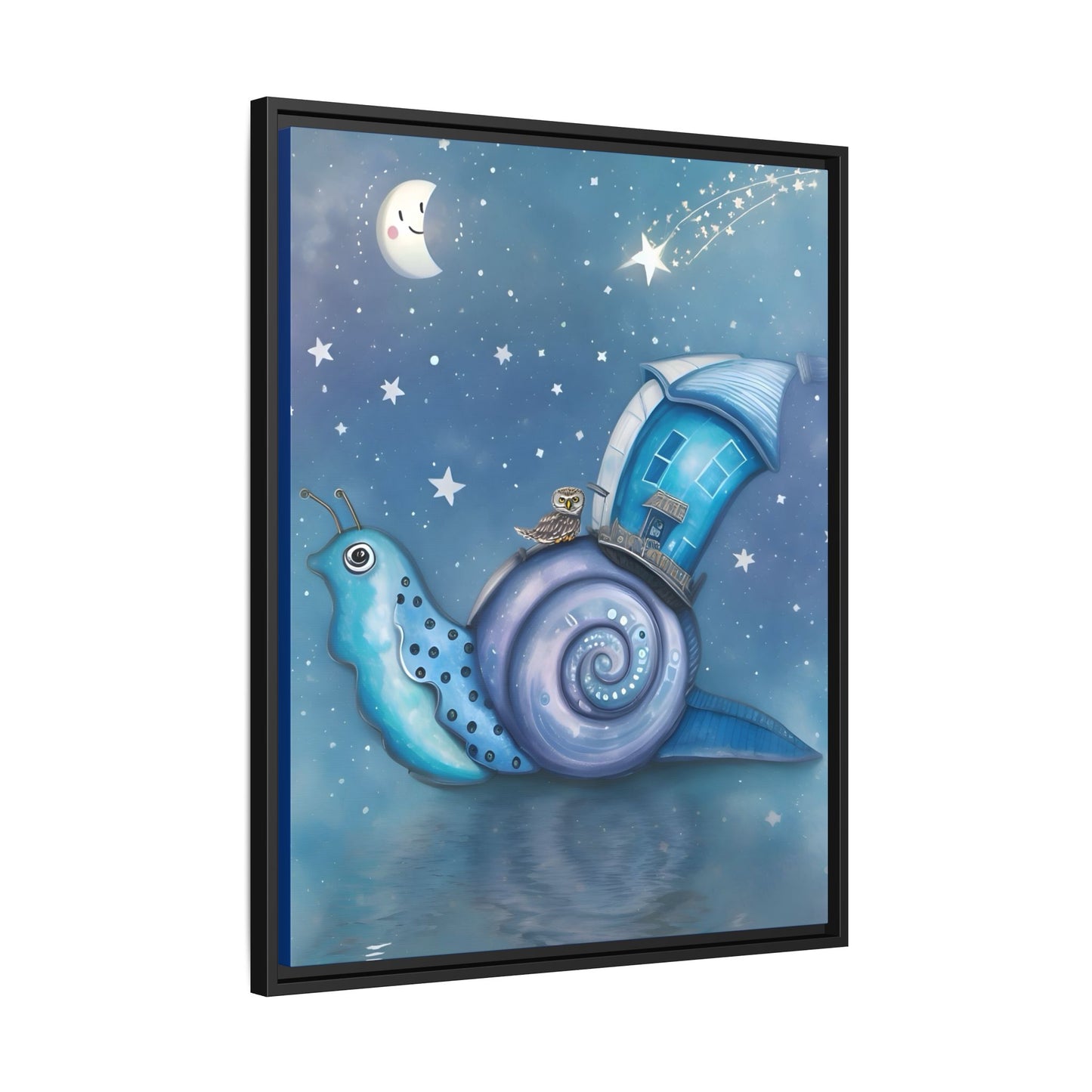 The Owl and the Snail Glided Upon a Sea of Stars by Andrew McCarter  - Canvas Print