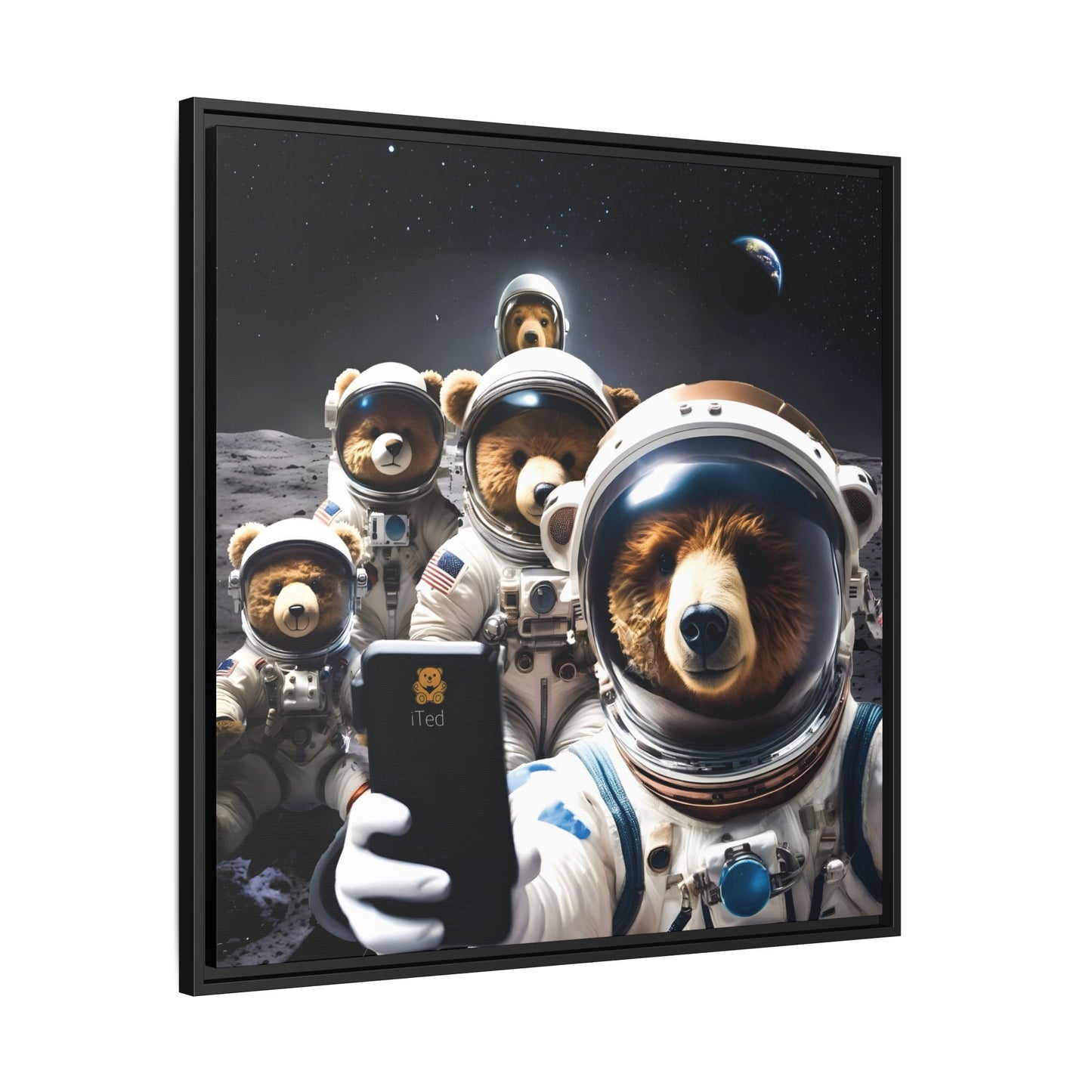 Canvas Print - Mooning Bear Selfie by Andrew McCarter