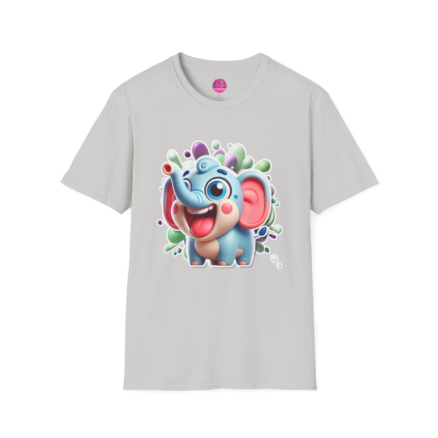 Eugene the Elephant T-Shirt - Unisex Softstyle Tee with Big Ears and Playful Charm
