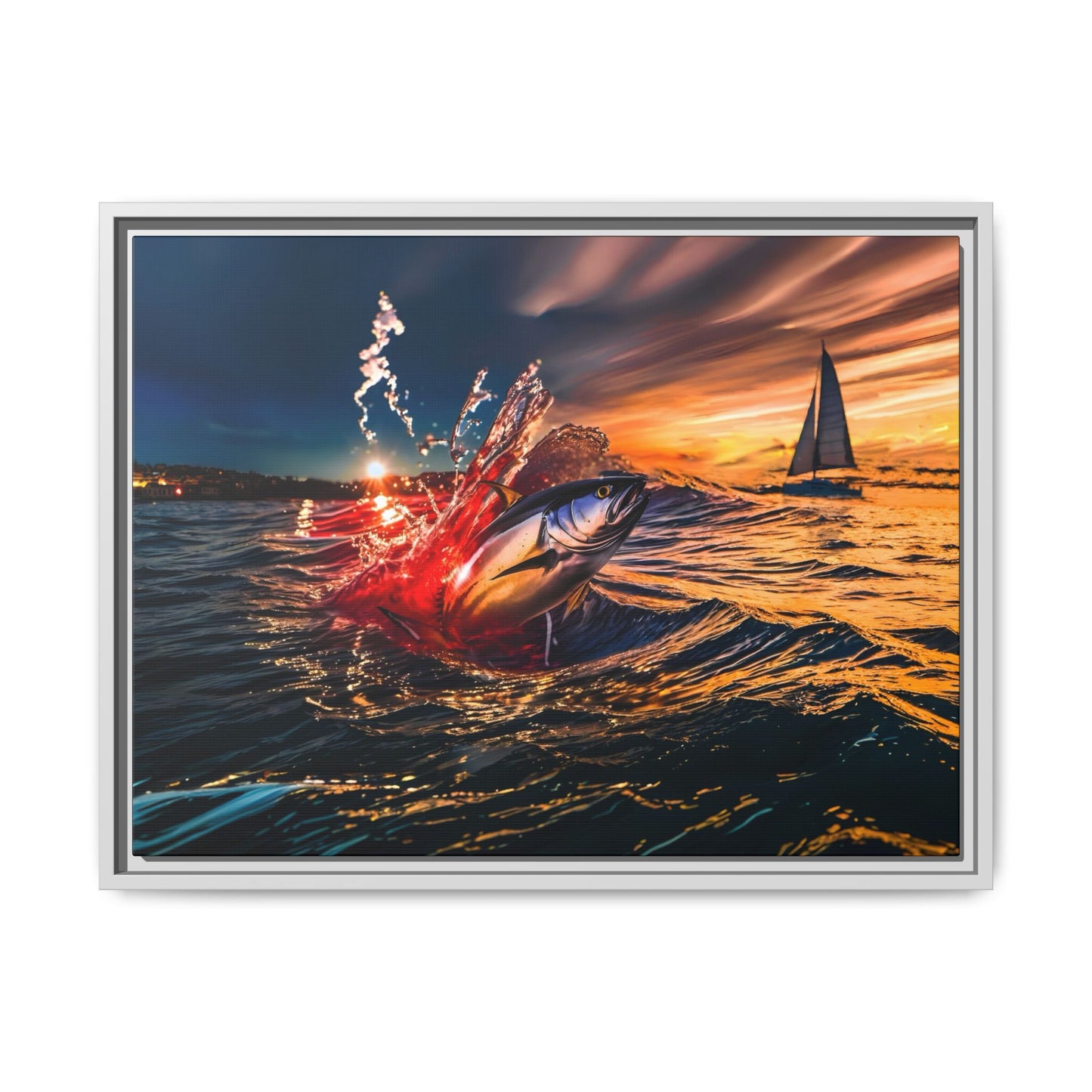 "The Leap" by Andrew McCarter - Ocean Canvas Art.