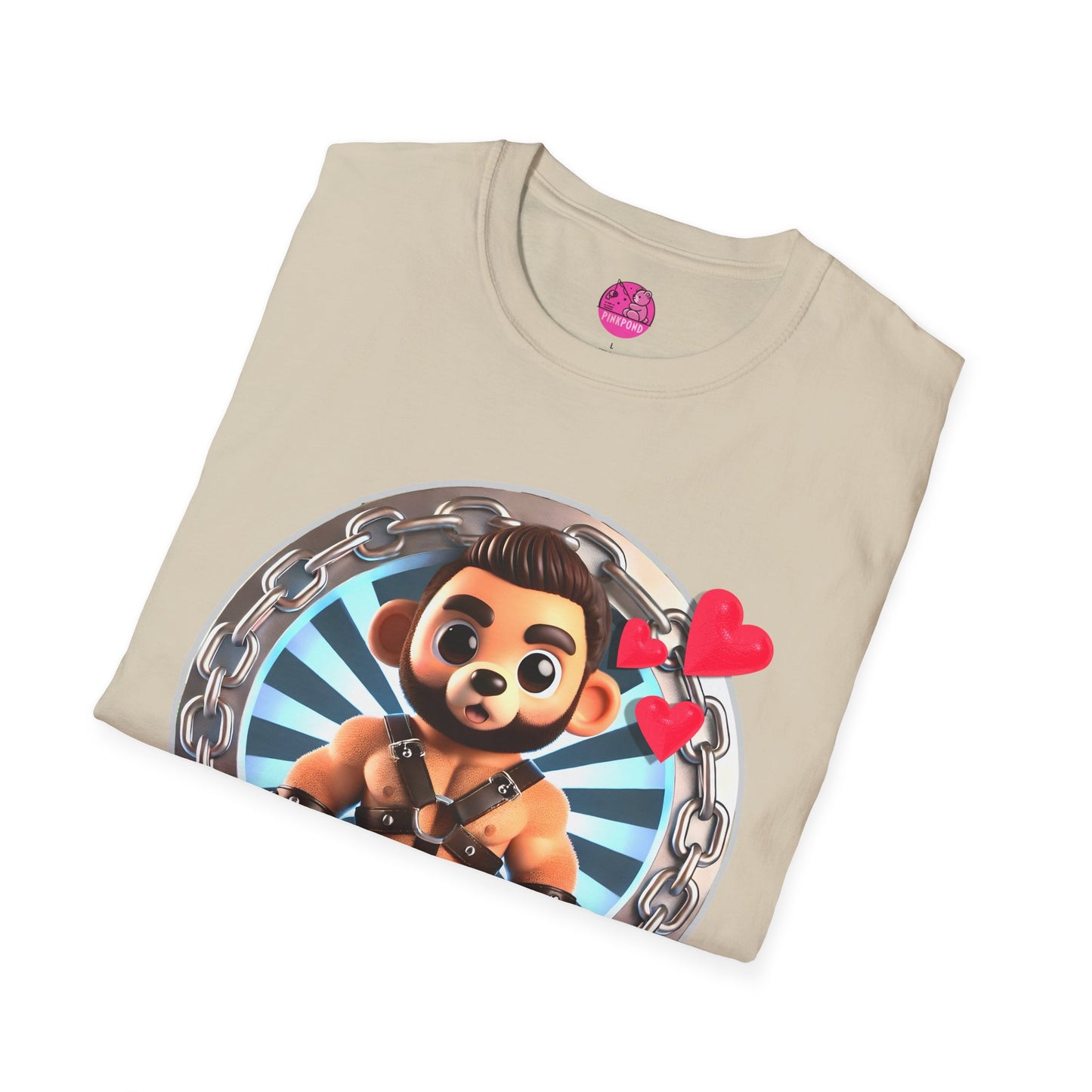 Love Struck Cub – Cute & Bold Chibi Bear T-Shirt