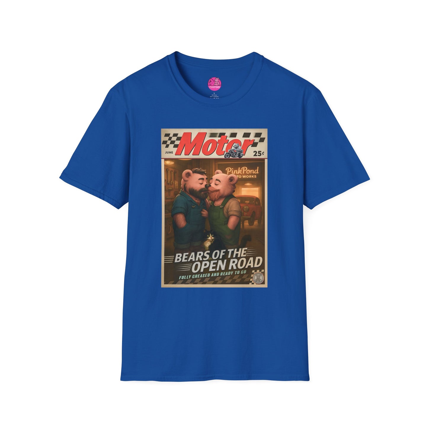 Bear Retro 1950s Motor Magazine T-Shirt