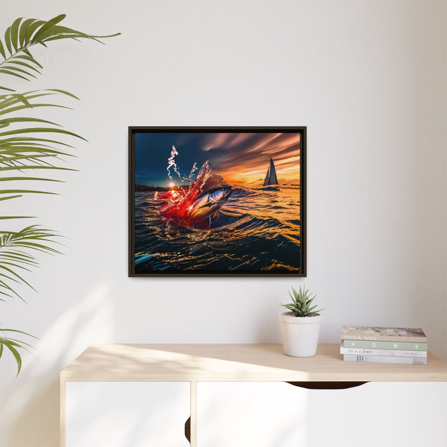 "The Leap" by Andrew McCarter - Ocean Canvas Art.