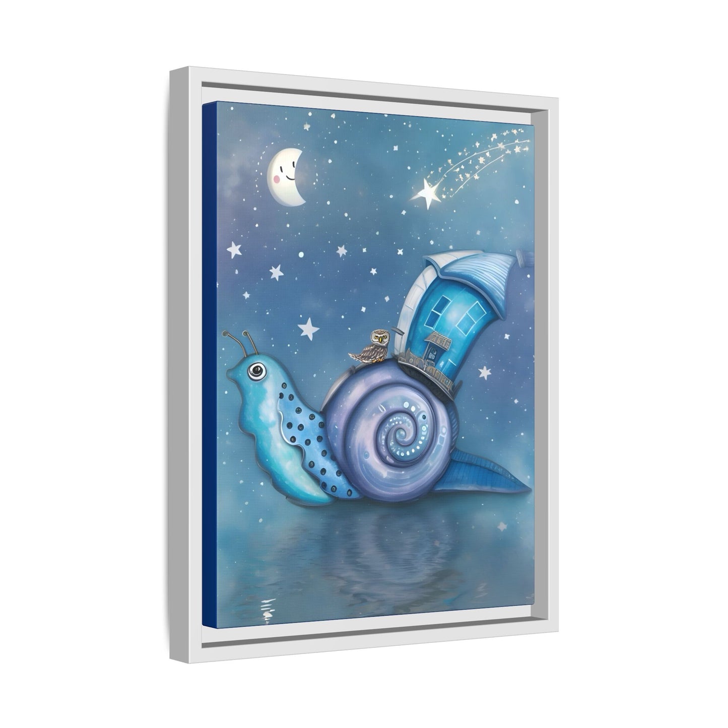 The Owl and the Snail Glided Upon a Sea of Stars by Andrew McCarter  - Canvas Print