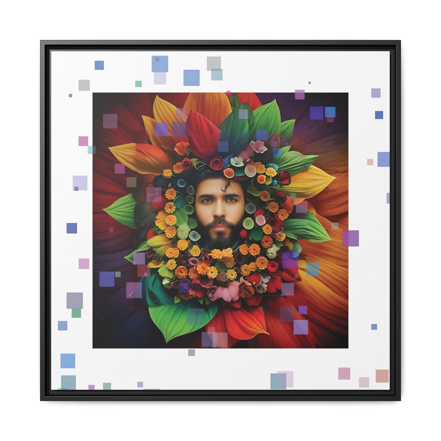 'Flourish: The Modern Green Man' canvas print By Andrew McCarter