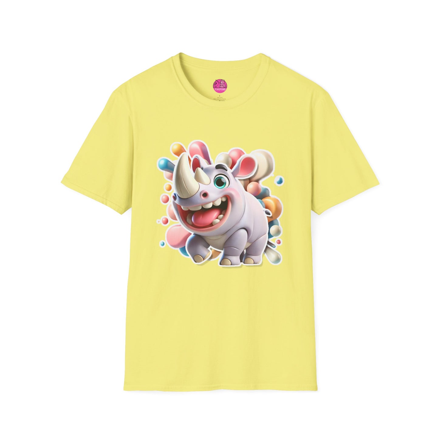 Ronnie the Rhino T-Shirt – Big Energy, Bigger Smiles! - Unisex Softstyle Tee