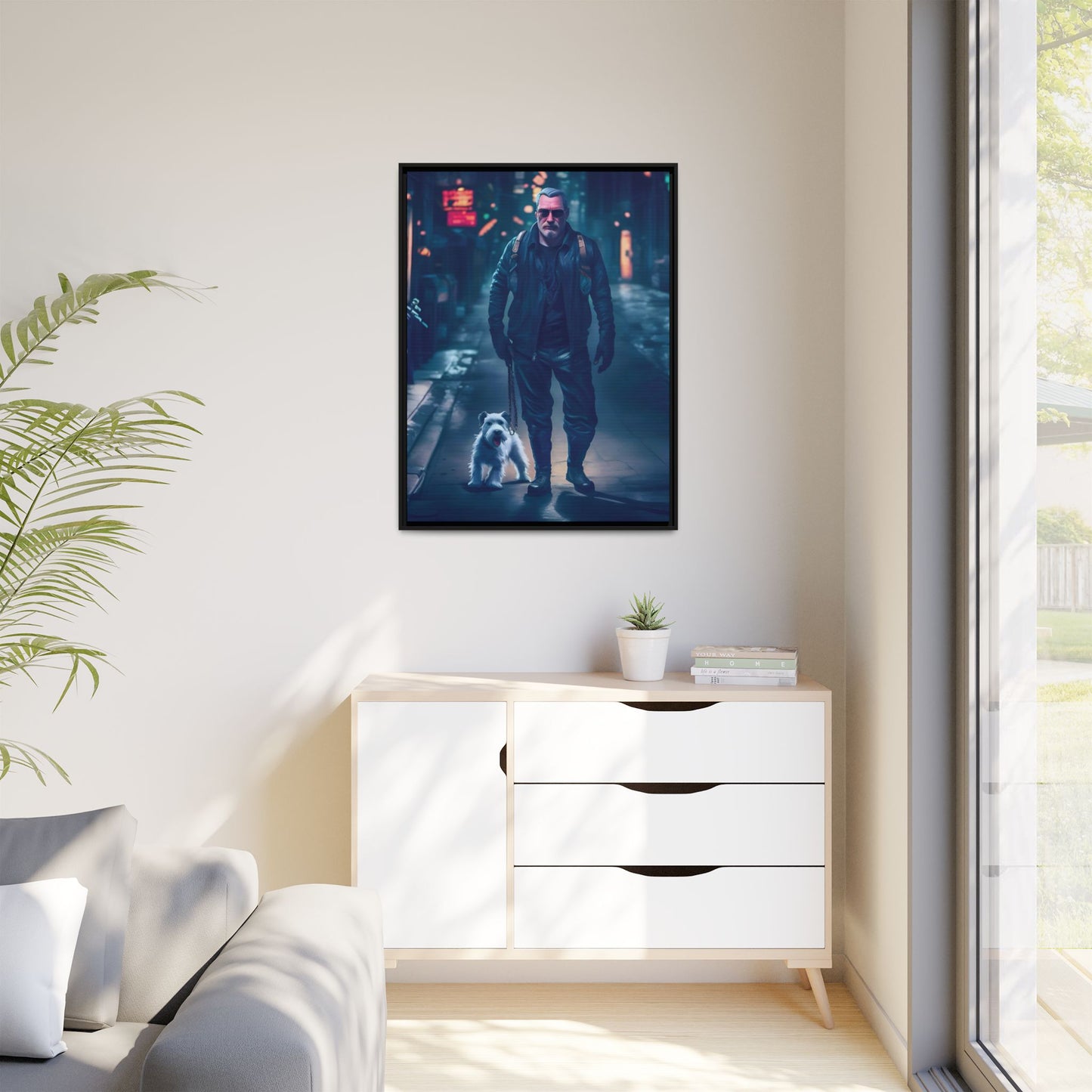 Canvas Print - Midnight Stroll by Andrew McCarter - Cyberpunk Urban Art