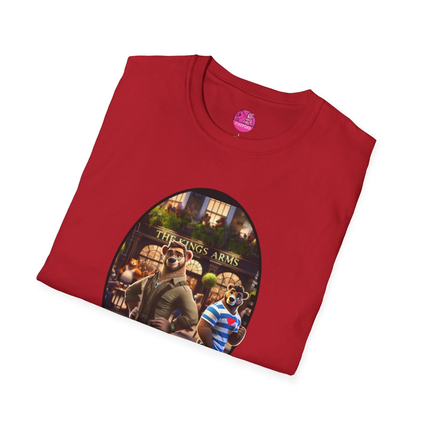 Retro Bear Scene T-Shirt - Fly-by Cruise at the Kings Arms