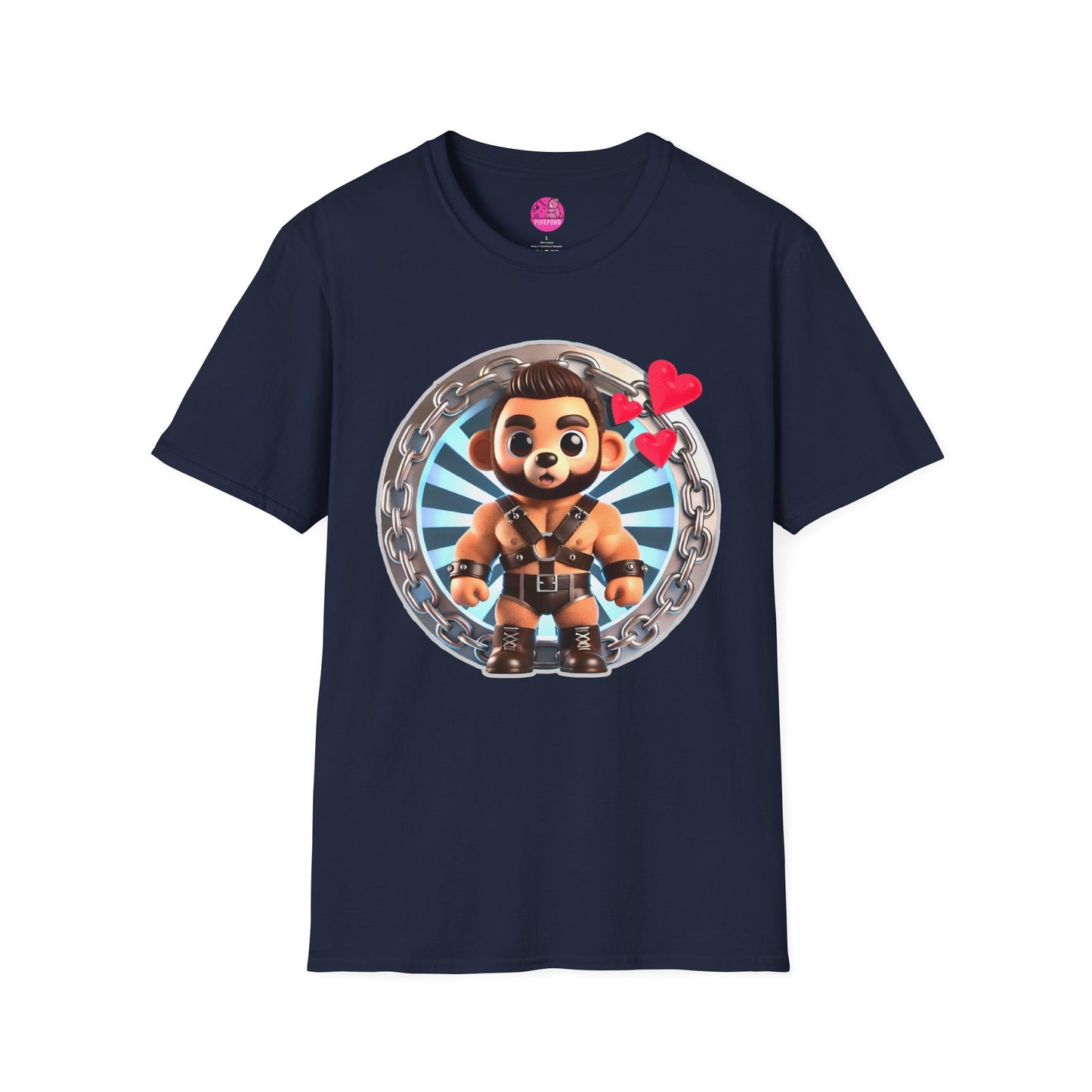 Love Struck Cub – Cute & Bold Chibi Bear T-Shirt