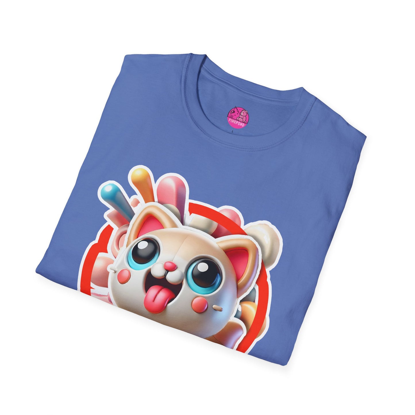 Katey Cat T-Shirt - Burst of Playful Energy | Unisex Softstyle