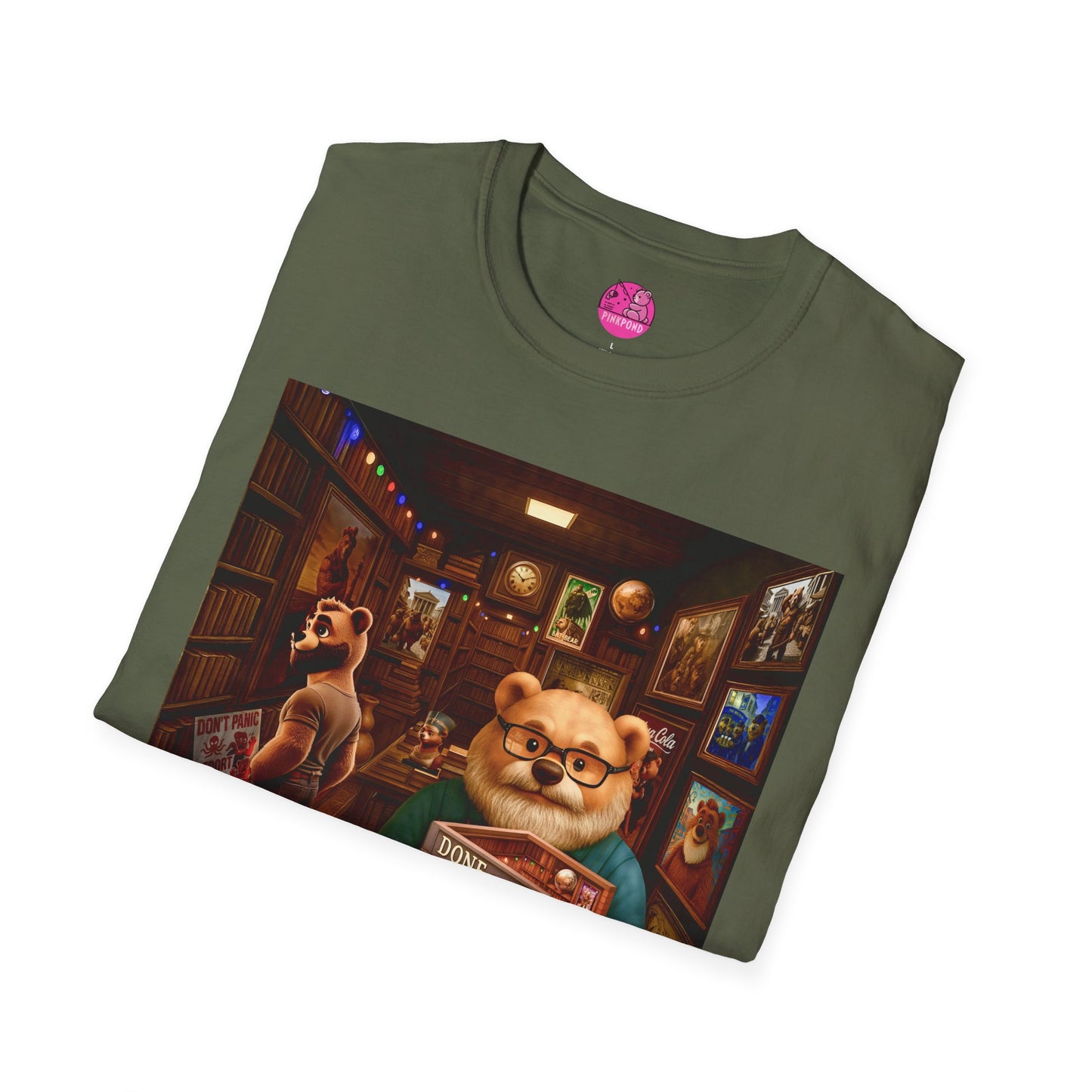 Vintage Bookstore Bear T-Shirt