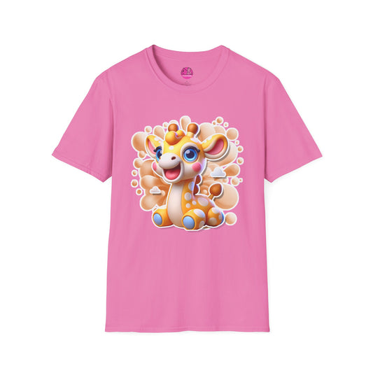 Geoffrey Giraffe T-Shirt - Tall on Charm, Big on Smiles Unisex Softstyle