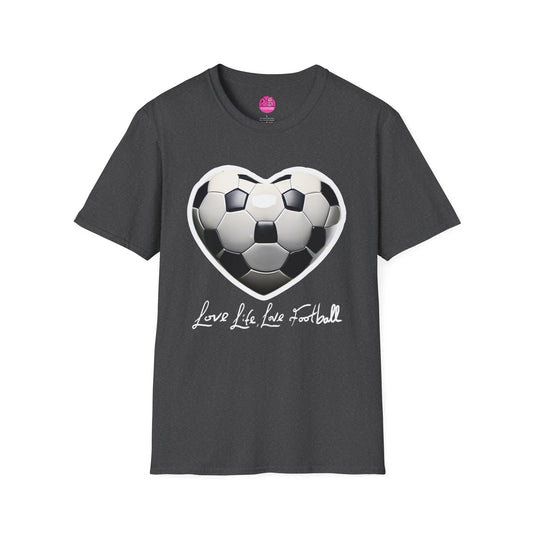 Football Heart Unisex T-Shirt - Love Life Design,