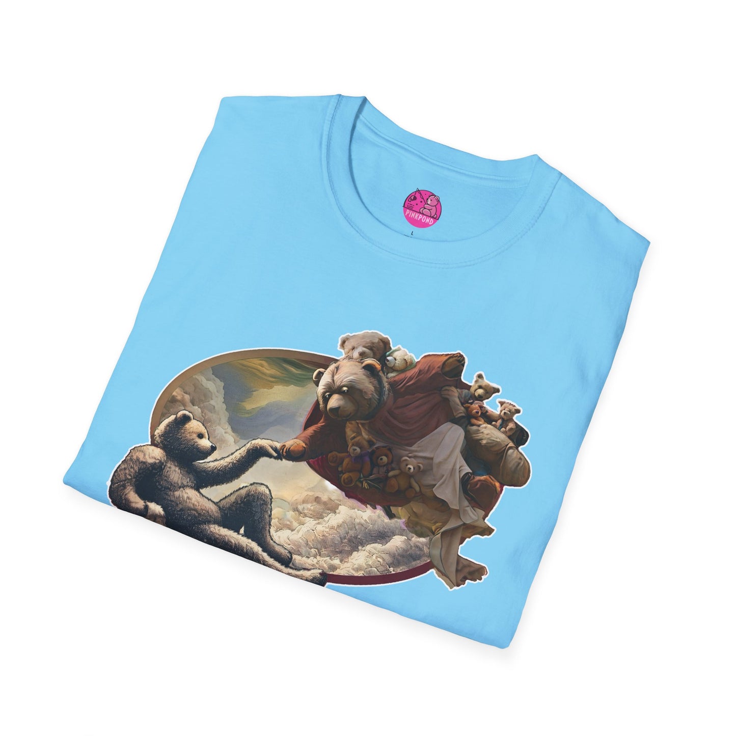 Graphic T-Shirt The Creation of Teddy - Art Lover Gift for bear Fans - Unisex Softstyle