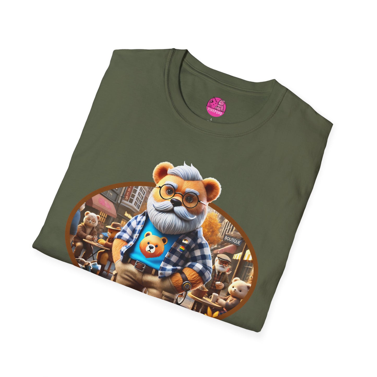 Big Bear T-Shirt - Bold, Comfortable Unisex Softstyle Tee with Playful Charm