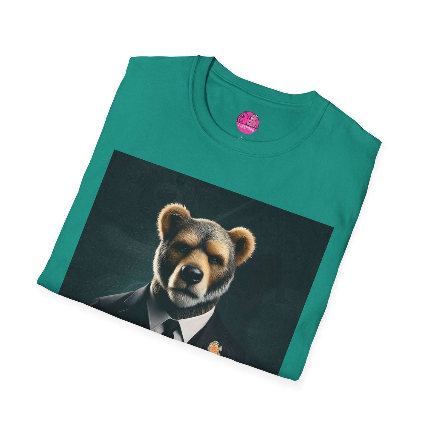Boss Bear Graphic Tee - Unisex Softstyle T-Shirt for Power Players