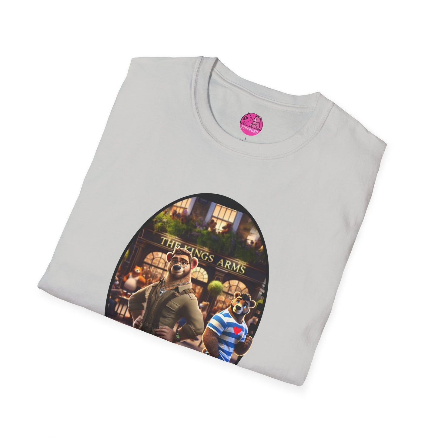 Retro Bear Scene T-Shirt - Fly-by Cruise at the Kings Arms