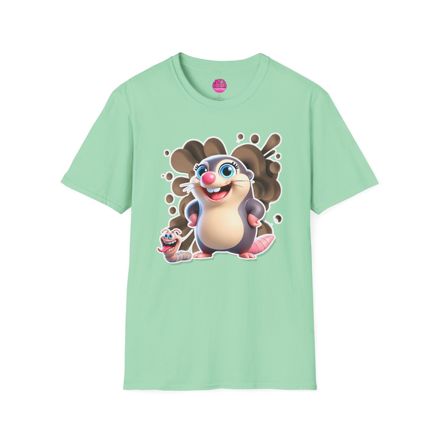 Millicent the Mole T-Shirt – Digging Up Fun in Style - Bold and Colorful Unisex Tee for Fun-Loving Fashion Fans