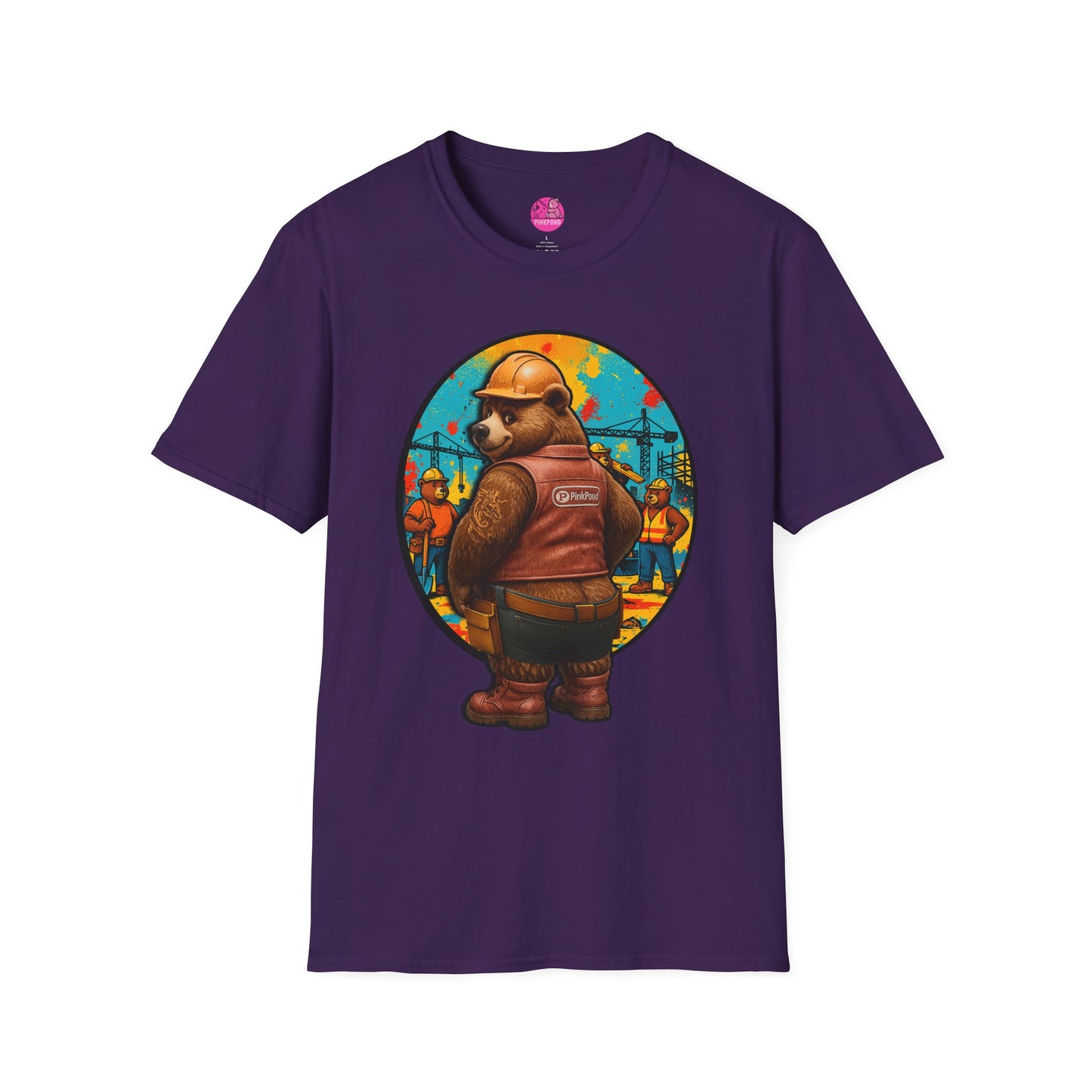 Graphic Tee Builder’s Bum Bear Unisex Softstyle T-Shirt