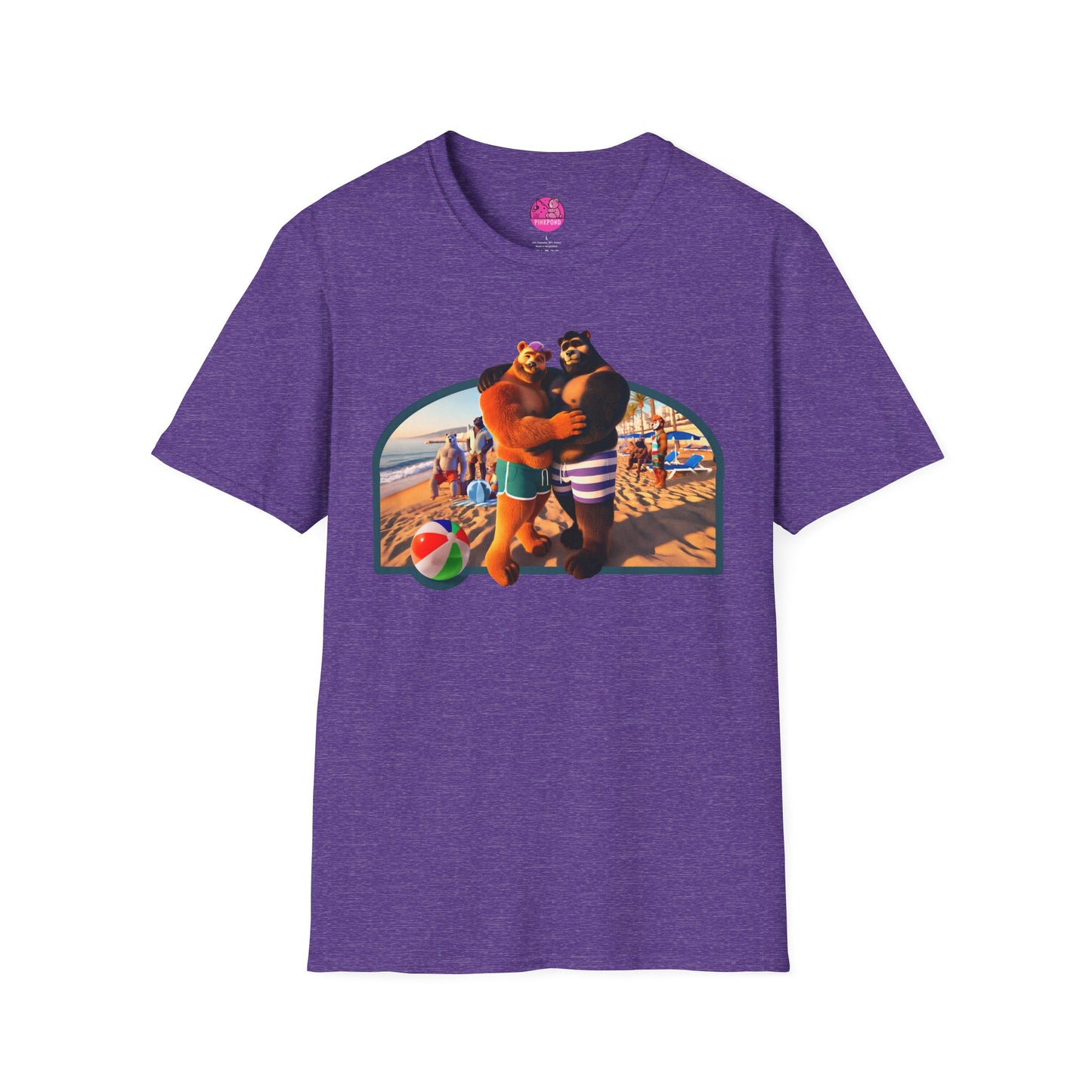 Beach Life Bears Unisex T-Shirt - Mikey & Max Tee by PinkPond