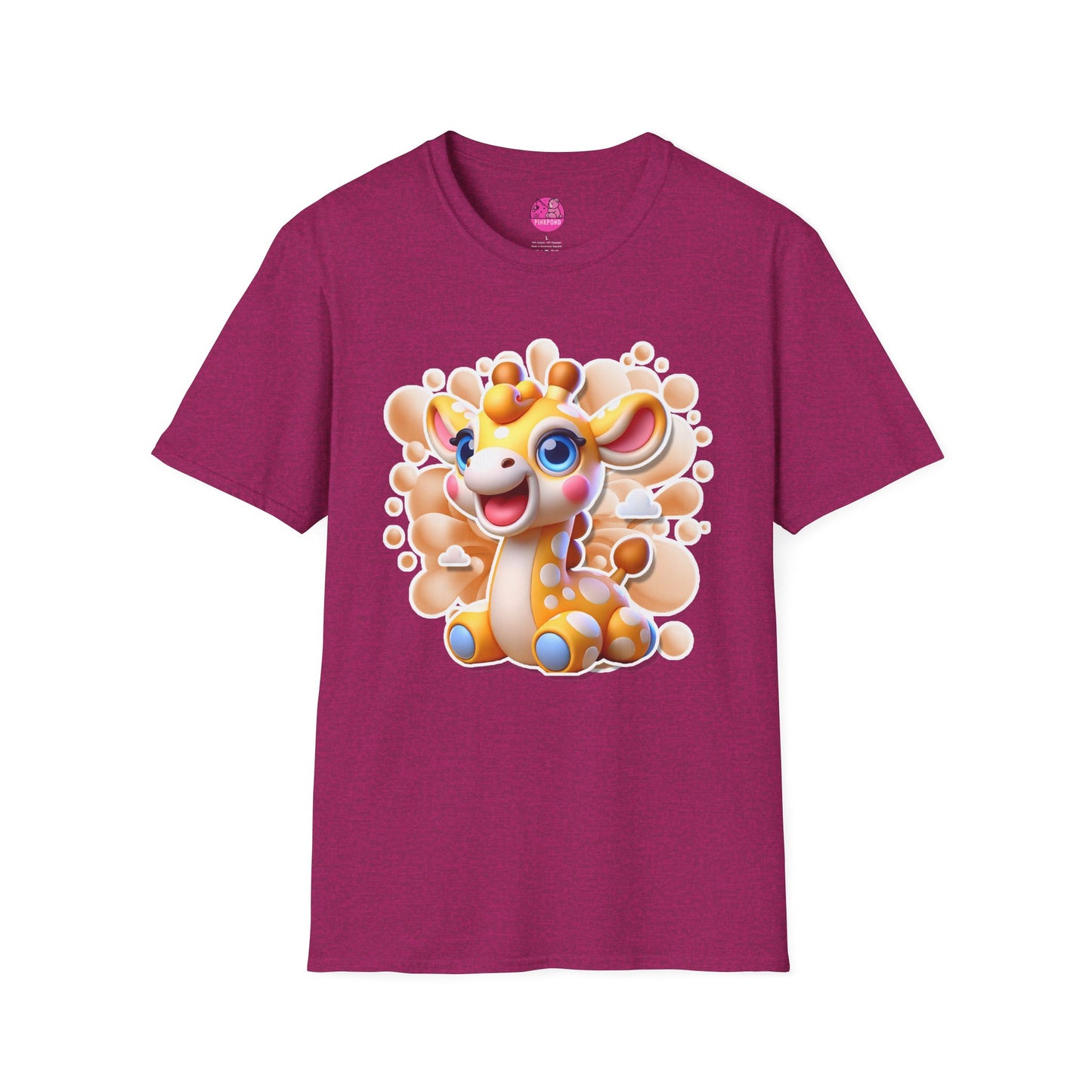 Geoffrey Giraffe T-Shirt - Tall on Charm, Big on Smiles Unisex Softstyle