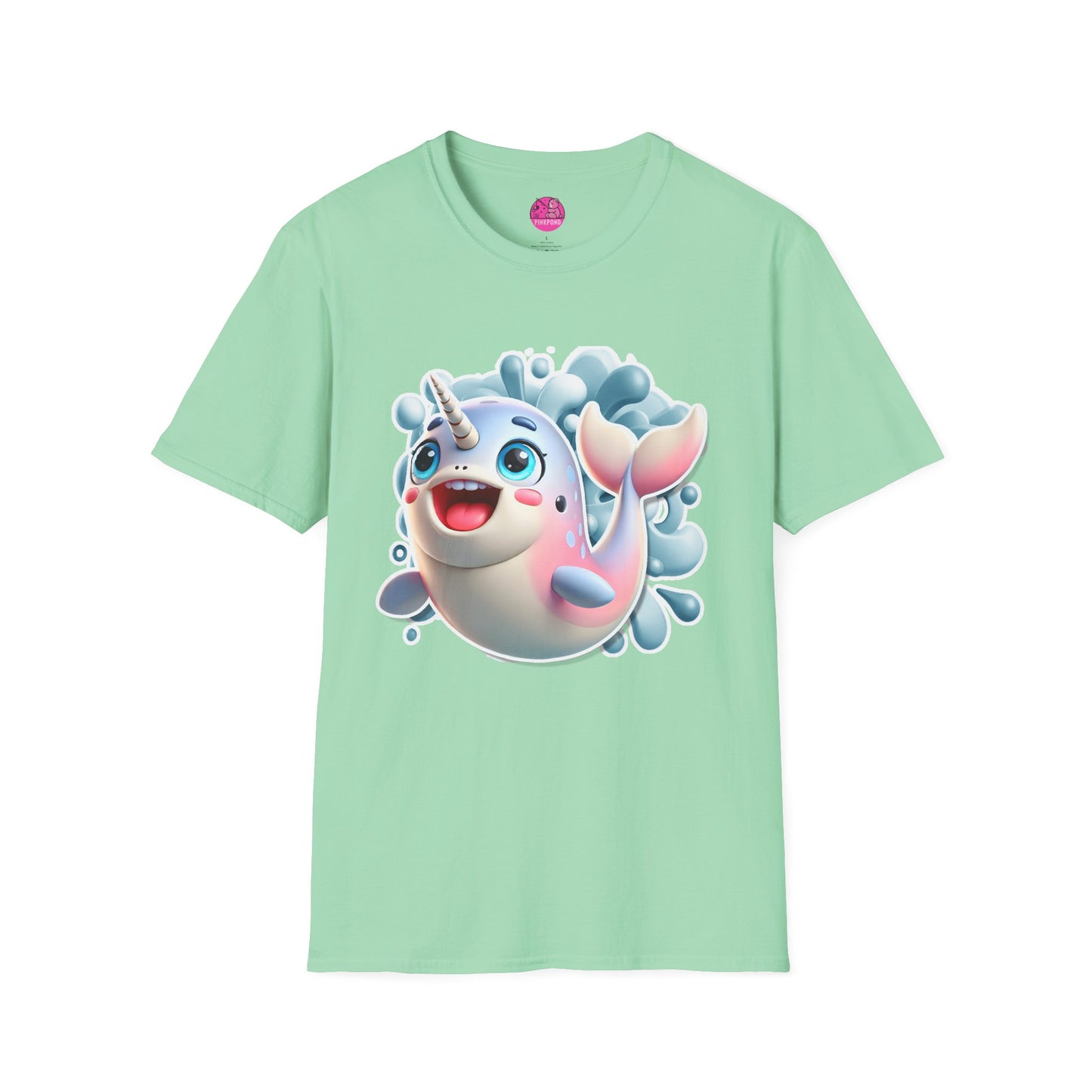 Nelly the Narwhal T-Shirt – The Ocean’s Most Magical Smile! - Unisex Softstyle Tee
