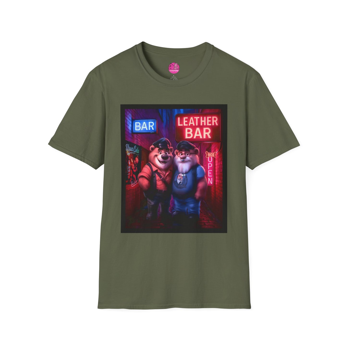 Pup Boz Bear T-Shirt - Exclusive PinkPond Artwork of Boz Lee Schmick