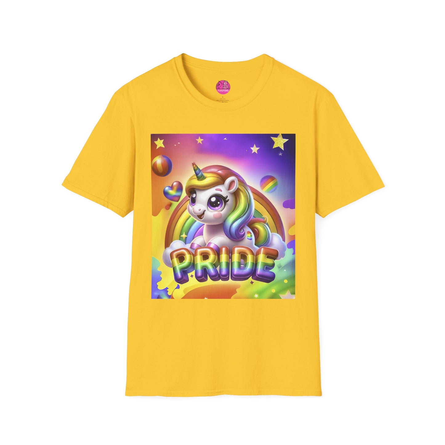 Rainbow Pride Unicorn T-Shirt – Wear Your Colors Loud and Proud! - Unisex Softstyle Tee