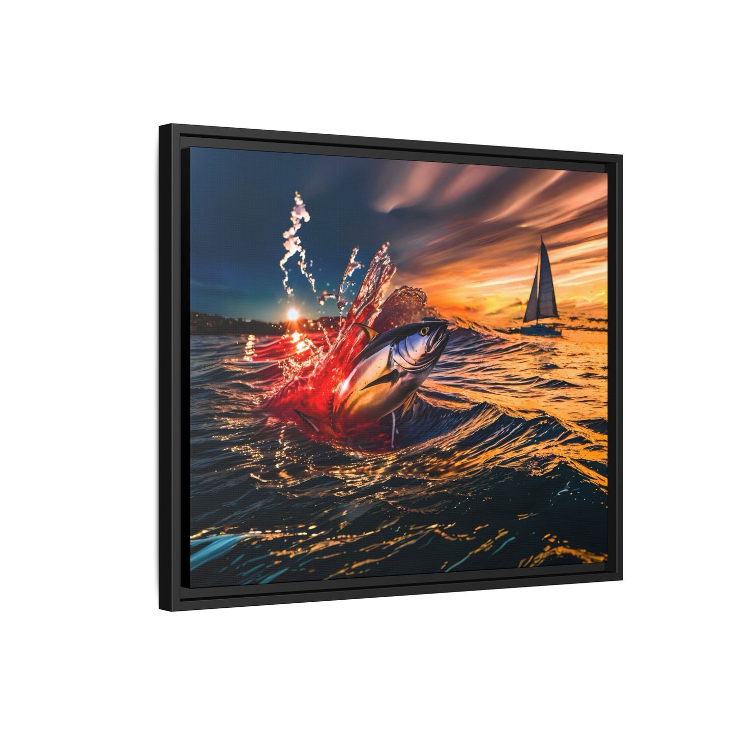 "The Leap" by Andrew McCarter - Ocean Canvas Art.