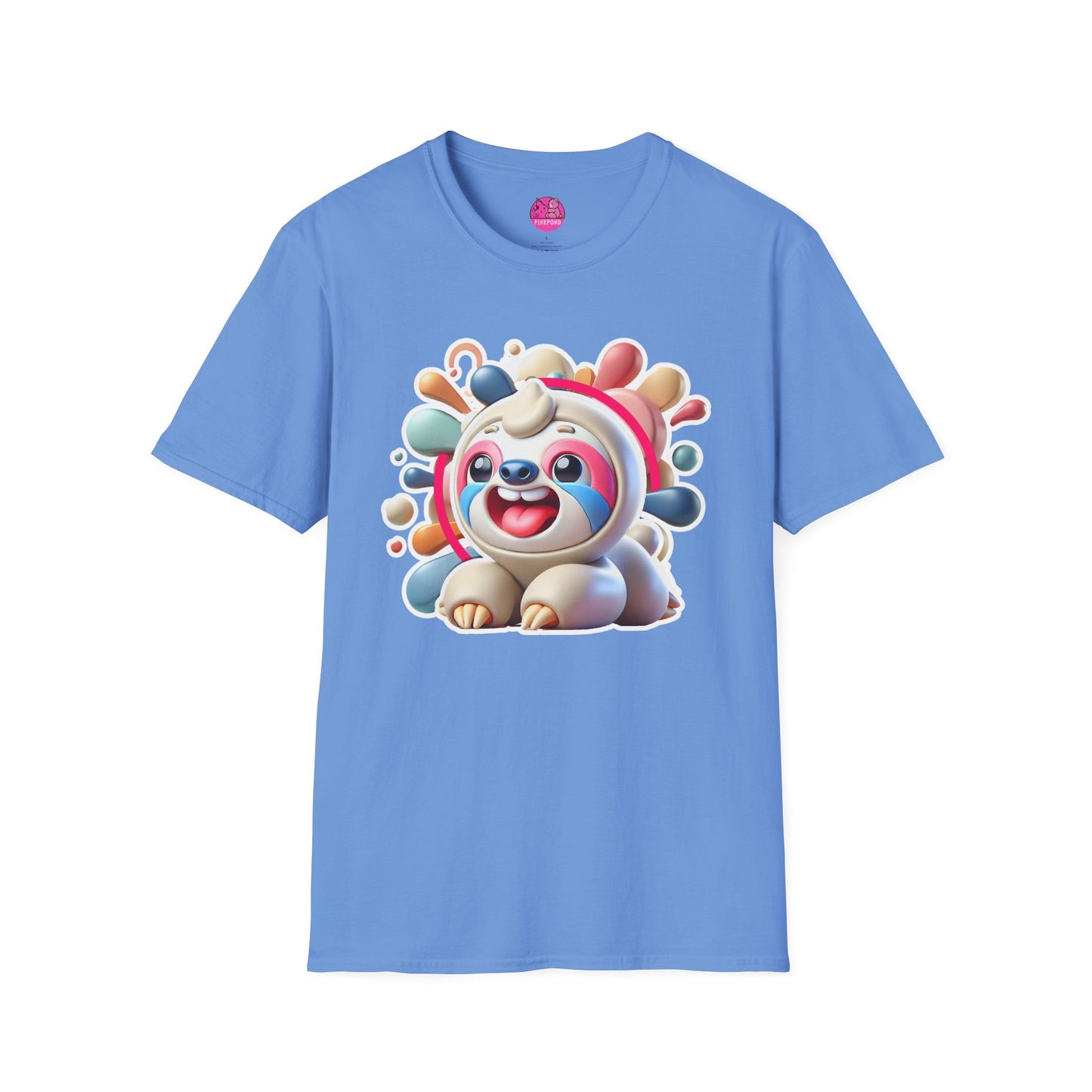 Sylvester Sloth Chill Tee - Laid-Back and Playful Unisex Softstyle T-Shirt for Sloth Lovers