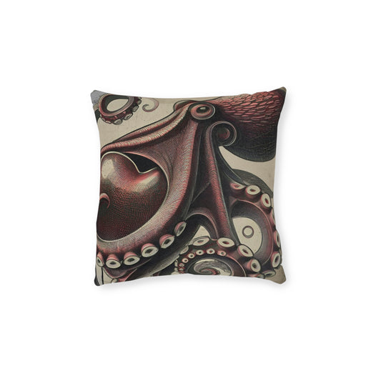 Square Pillow Kraken Reversible Cushion - PinkPond Home
