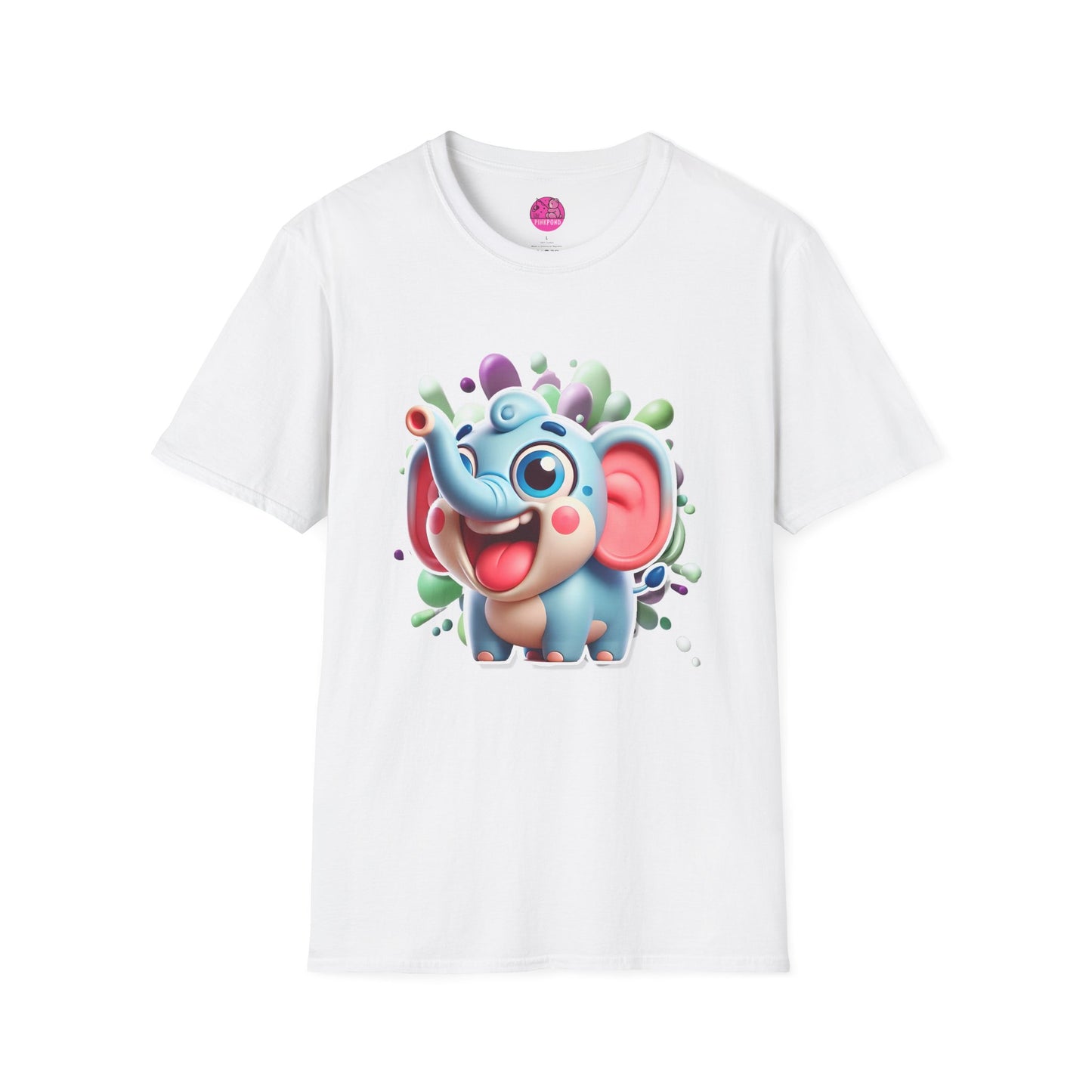 Eugene the Elephant T-Shirt - Unisex Softstyle Tee with Big Ears and Playful Charm