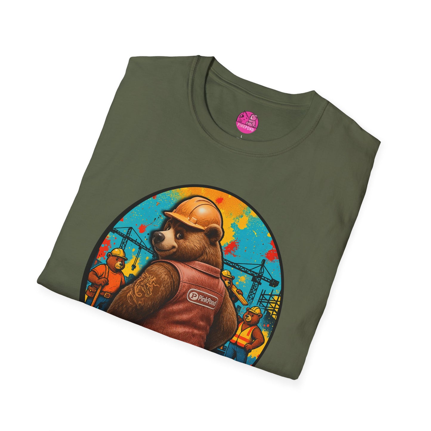 Graphic Tee Builder’s Bum Bear Unisex Softstyle T-Shirt