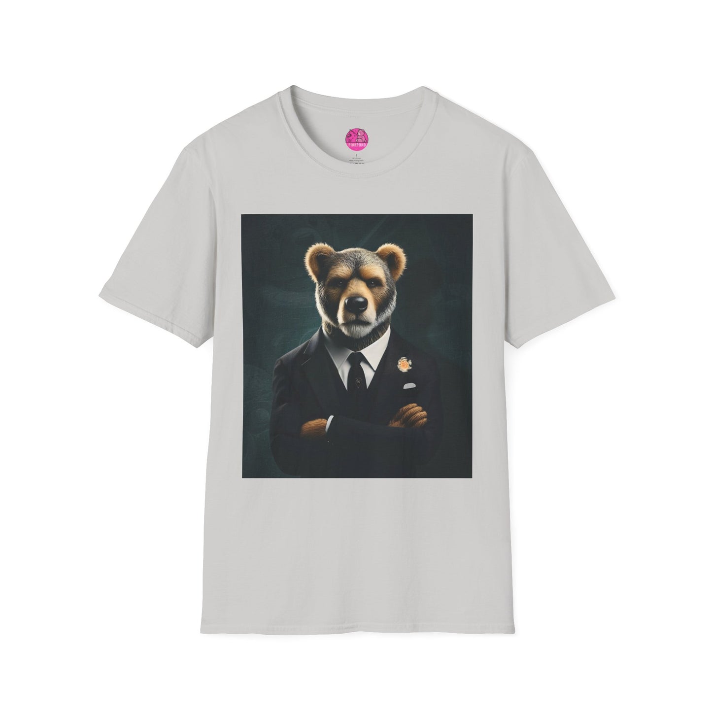 Boss Bear Graphic Tee - Unisex Softstyle T-Shirt for Power Players