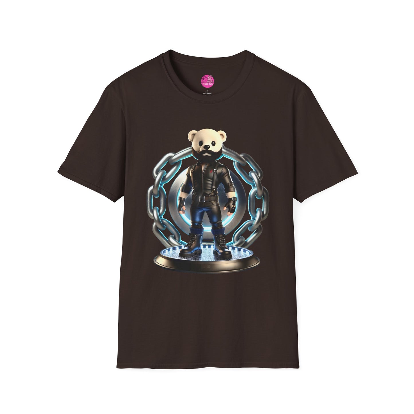 Hot Leather Cub Unisex Softstyle T-Shirt | Fierce and Fun Bear Tee with Leather-Clad Sass